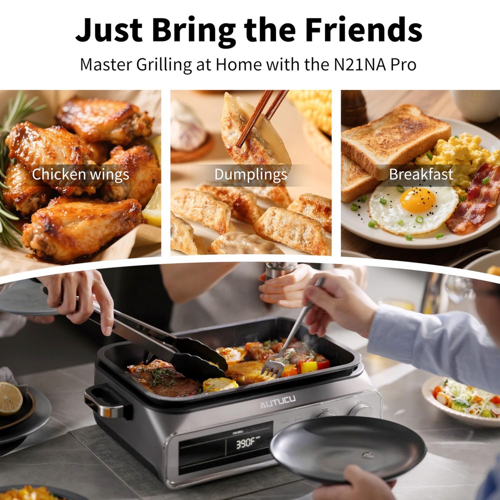 N21NA Pro Slow Cooker 10 Quart, 8-in-1 Programmable PFOA-Free Ceramic Coated ...