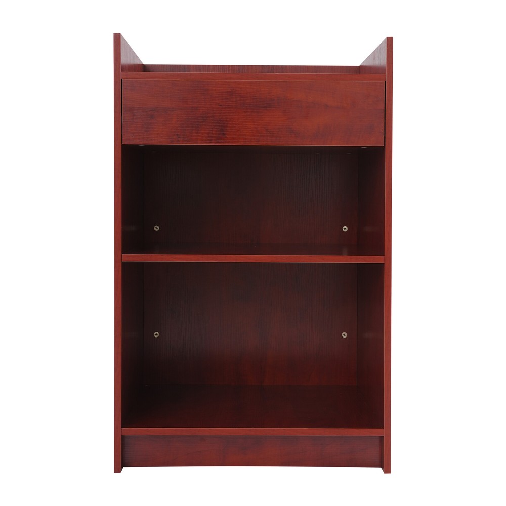 Elegant Maple Leaf Presentation Stand with Spacious Storage & Drawer