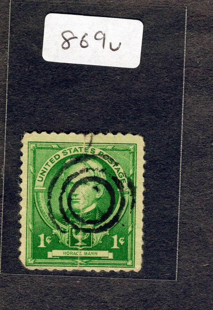 1940 Stamp #869 Horace Mann Used