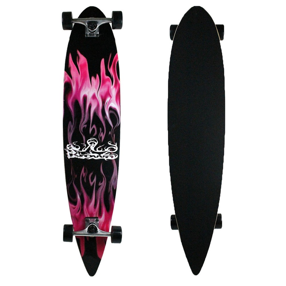 Krown Longboard Complete Pintail Purple Flame 9" x 43"