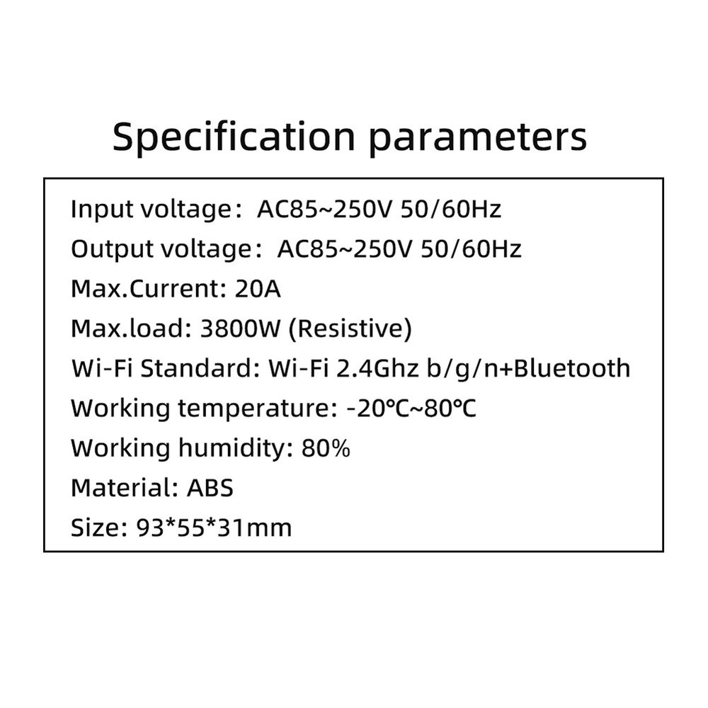 WiFi Temperature Switch with 1M Sensor WiFi 20A Thermostat Temperature7760