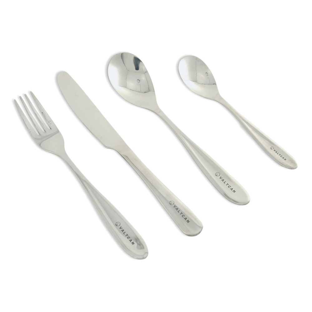 Titanium 1 Dinnerware 4 Piece Set Fork Spoon Knife Teaspoon Kitchen Flatware ...