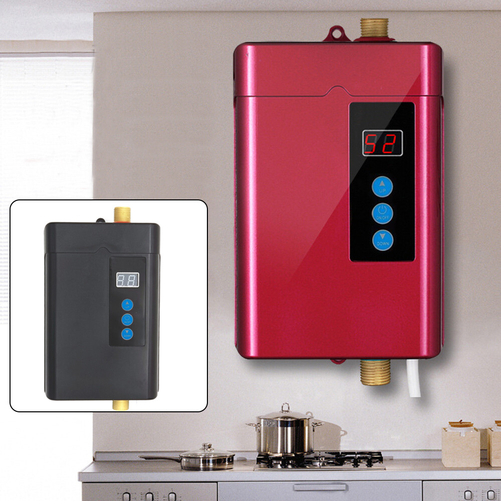 Electric Instant Water Heater-Compact 110V for Kitchen/Bathroom Use 28-55°C Mini