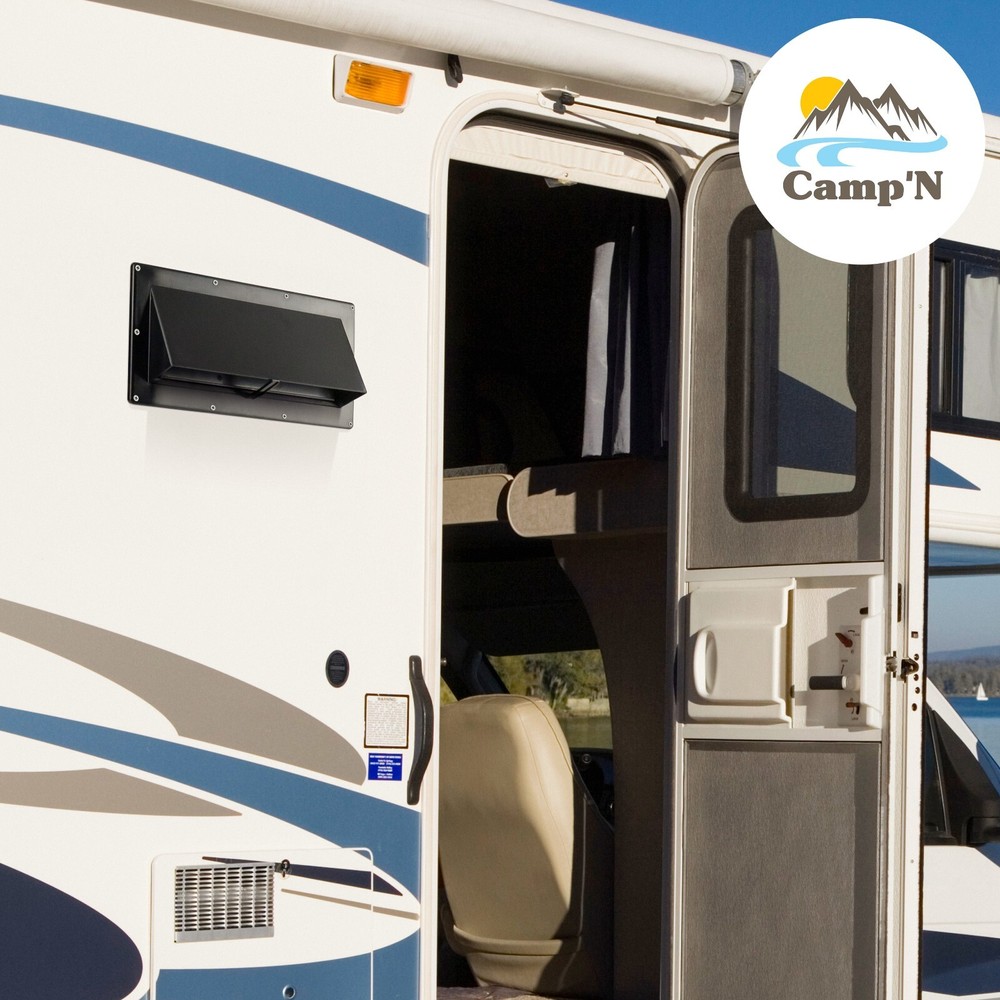 Mobile Home - RV Exterior Sidewall Range Hood Vent with Damper - White - Camp'N