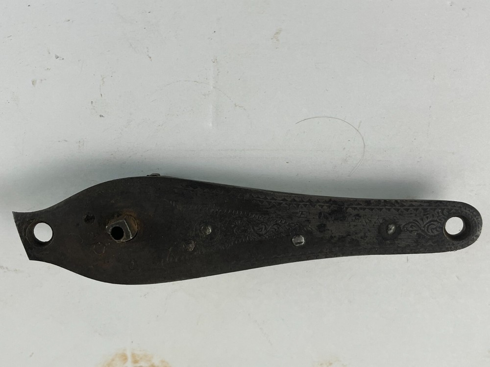 Vtg  Side Lock Assembly Main Spring Action Percussion rifle Etched E James & CO