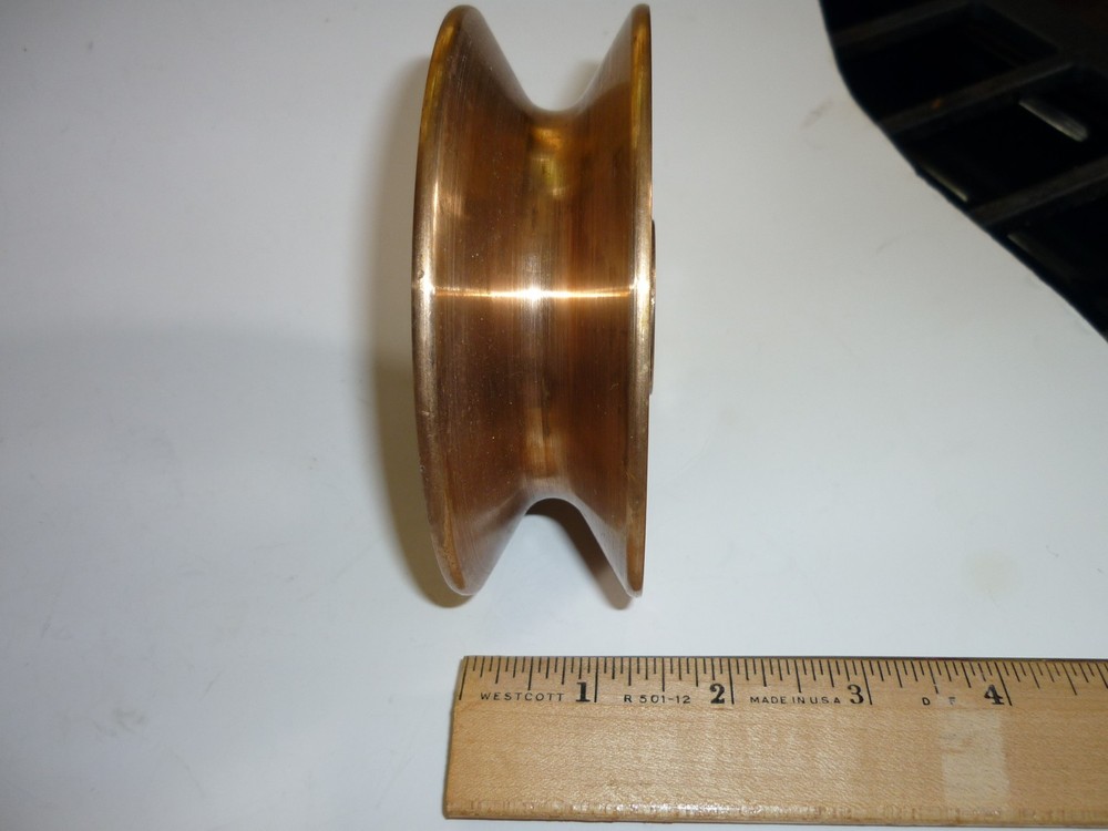 Vintage Brass 4 Inch Pulley