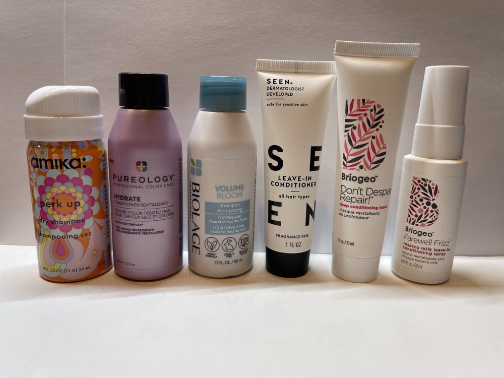 10pc Hair Care Samples Bundle Travel/Sample Size with Assorted Brands