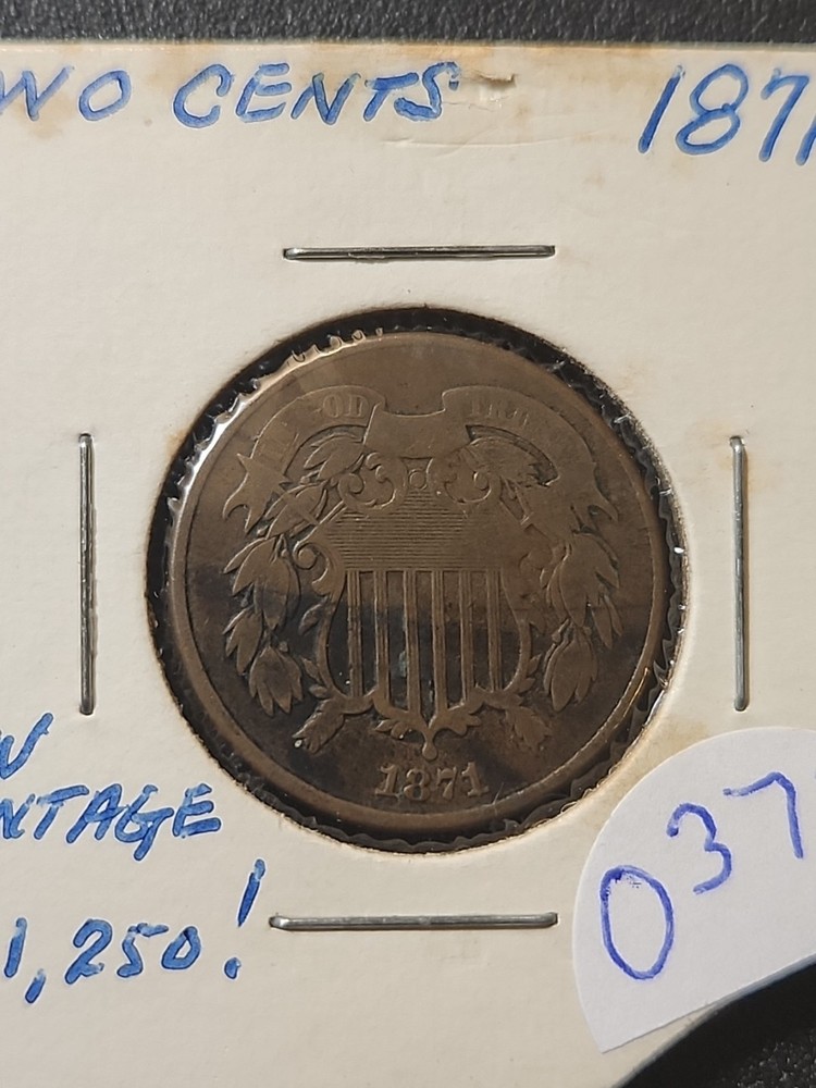 1871 US 2 CENT #0373