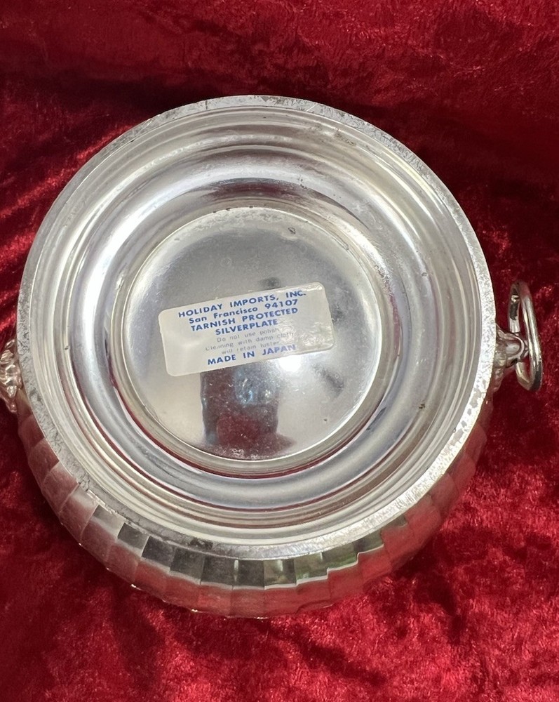 Beautiful Decorative Silver Plate Bowl With Handles