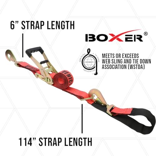 Tool Heavy Duty Adjustable Car Tie Down Kit with Snap Hooks - Break 2 Pack