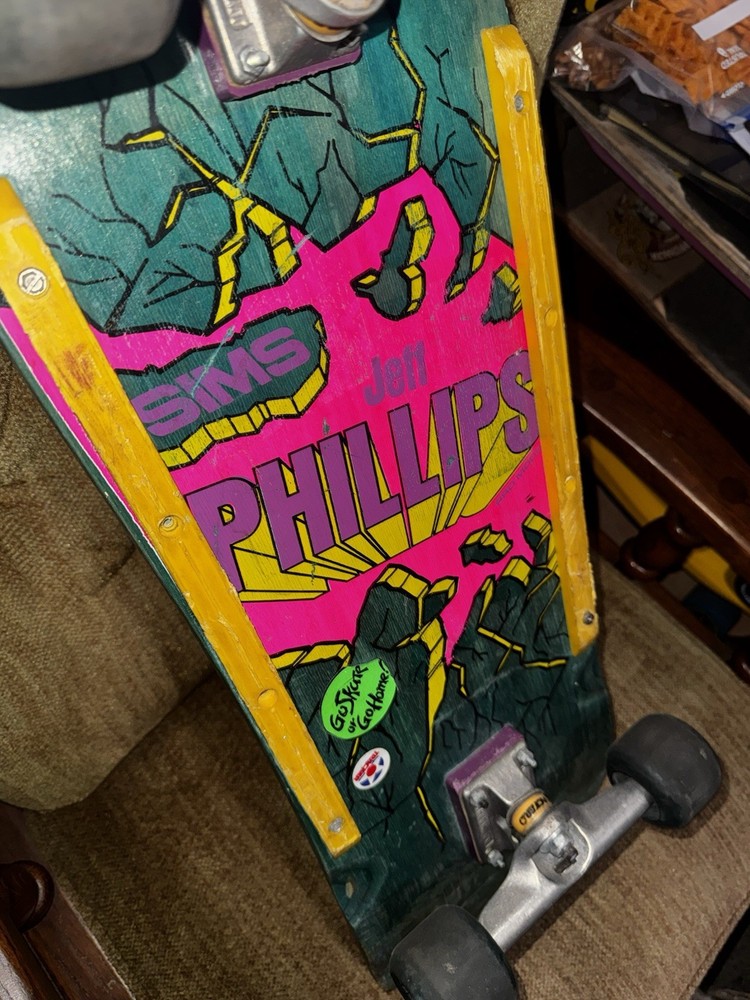 Sims Jeff Phillips Pro Model Vintage Skateboard