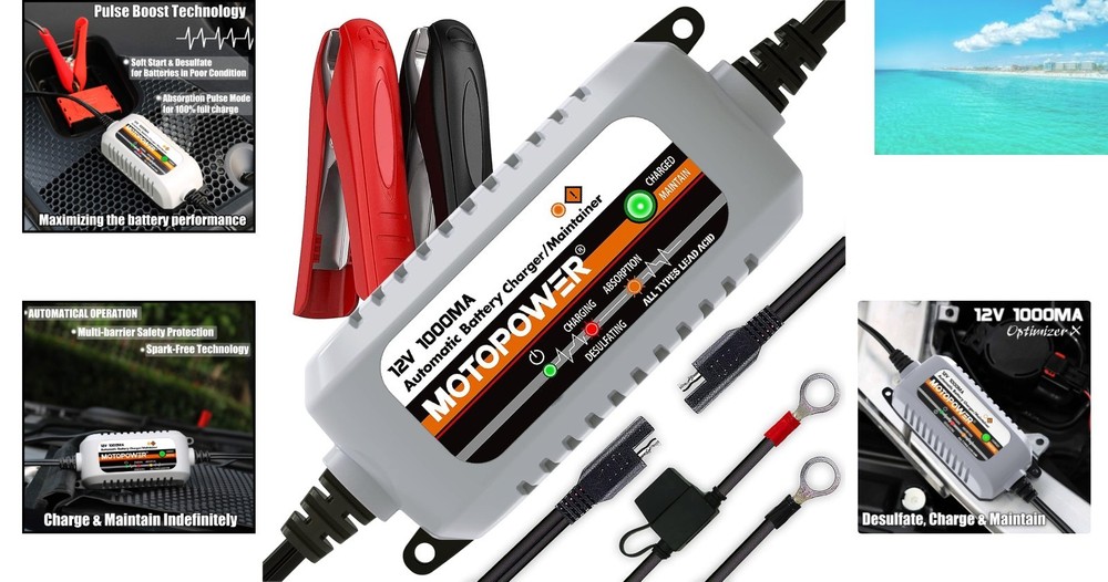Energy-Saving 12V Battery Charger with Pulse Technology and Timer Protection