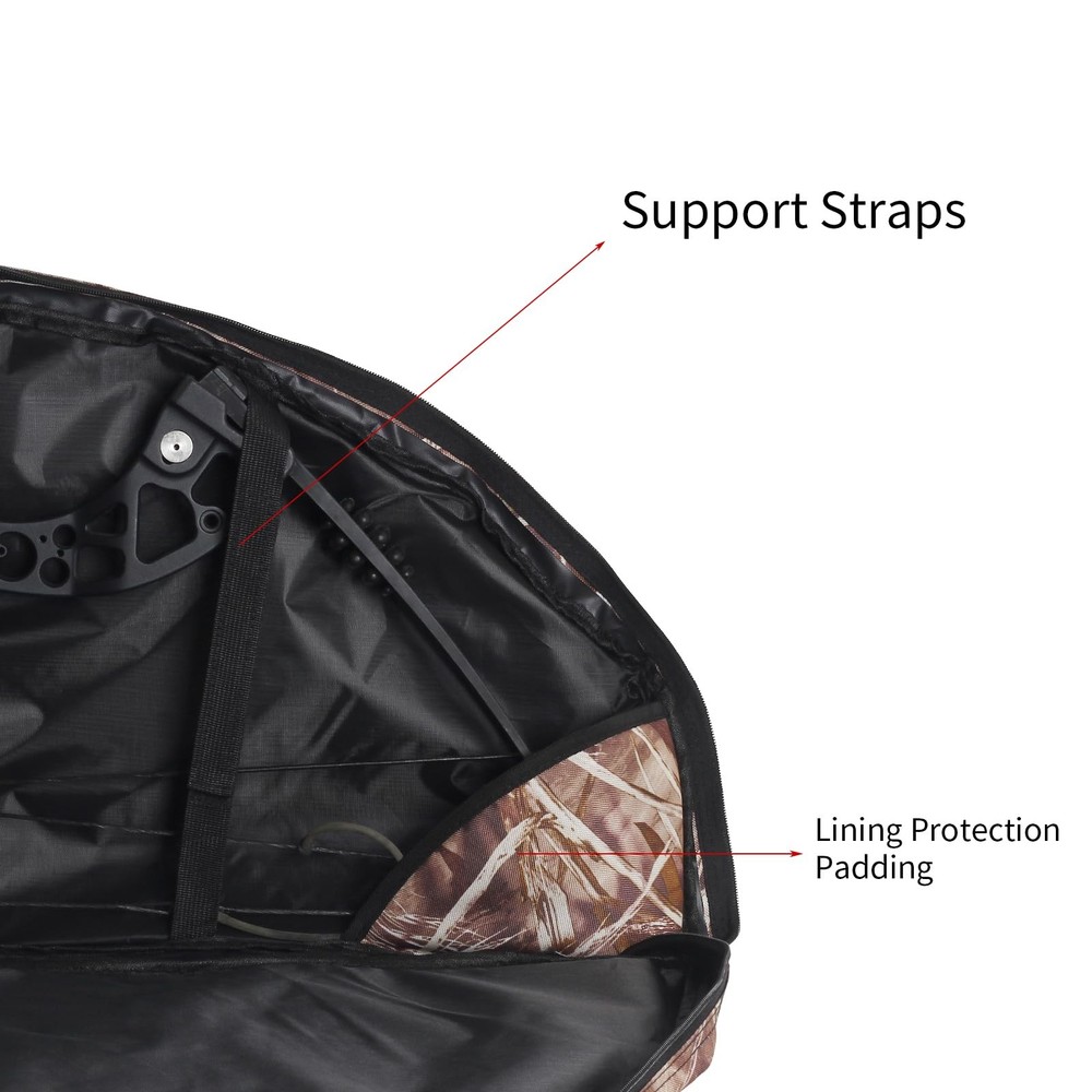 Archery Compound Bow Case Soft Bow Bag with Arrow Quiver Light-Weight Bow Car...