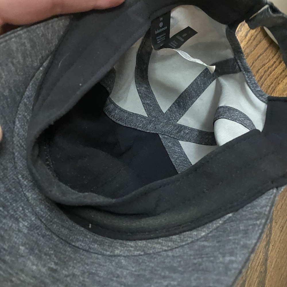 Lululemon Running Hat Cap Adjustable Ponytail Strapback Gray Outdoor