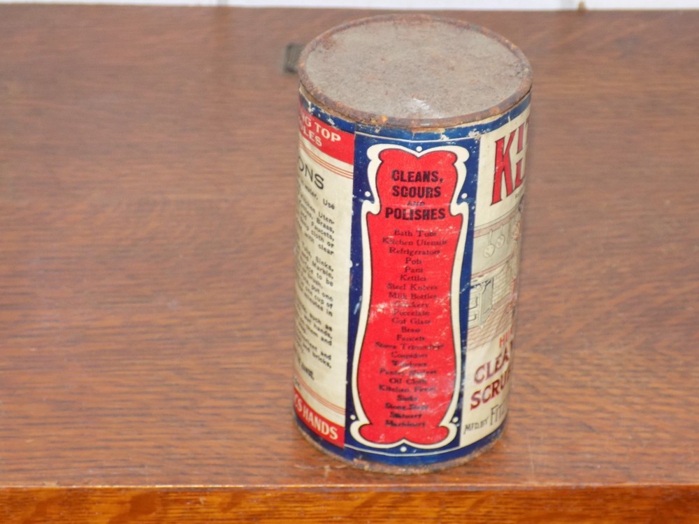 Vintage 1910 Kitchen Klenzer 13 Ounce Cardboard Container