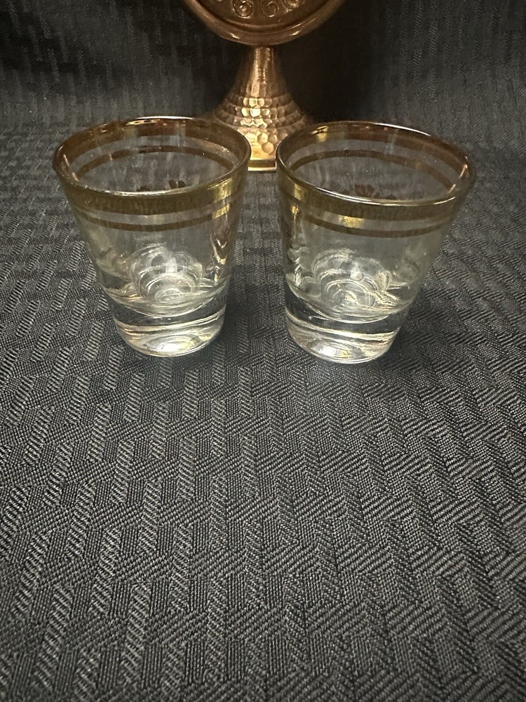 Jerusalem Wailing Wall Copper Pitcher & Shot Glasses