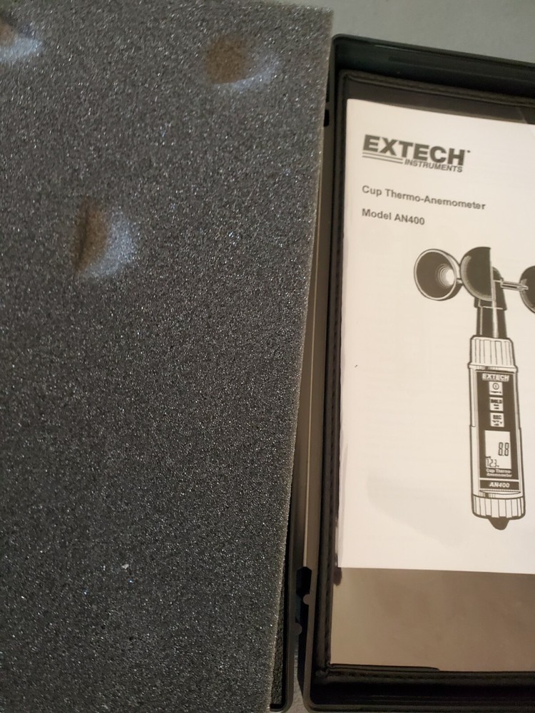 Extech Cup Thermo Anemometer AN400 with Case NIB