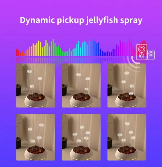 Dynamic Jellyfish Air Humidifier 250ml Essential Oil Diffuser Remote Control Bed