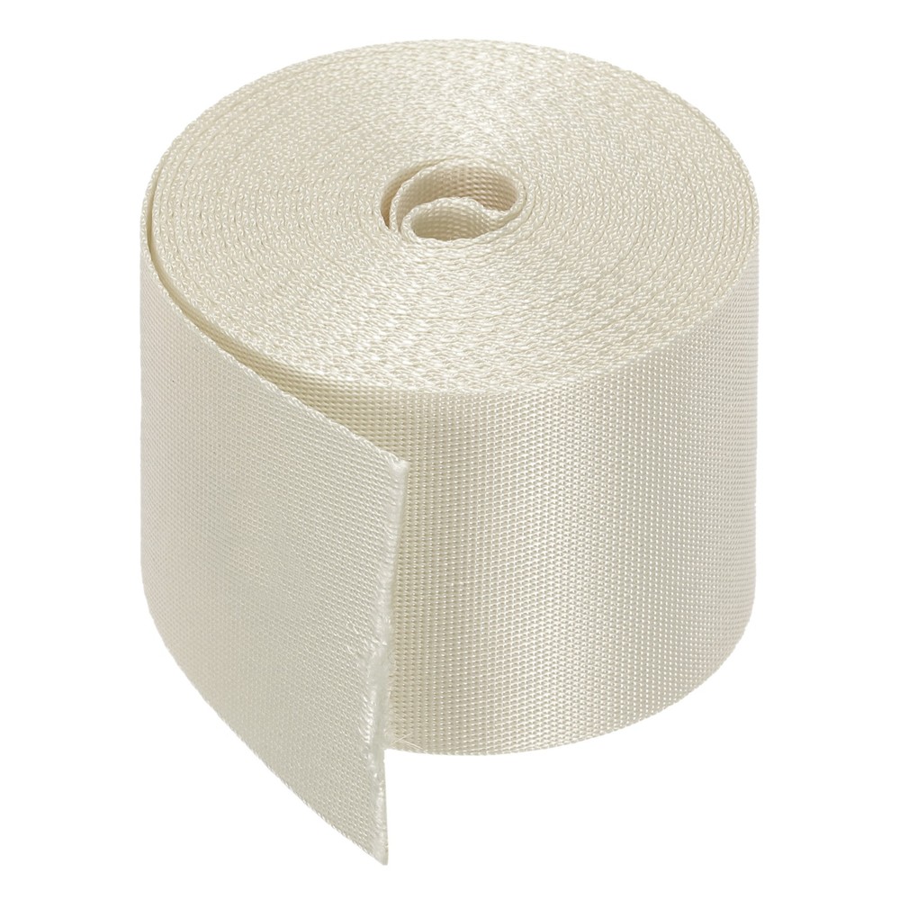 Flat Nylon Webbing Strap 2 Inch 5 Yards Milky White for Backpack