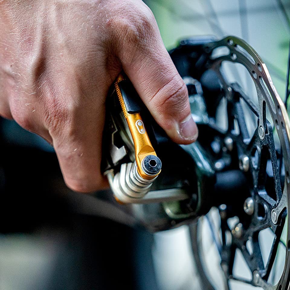 17 Function Bicycle Multi Tool Gold Compact Maintenance Repair Kit One Size