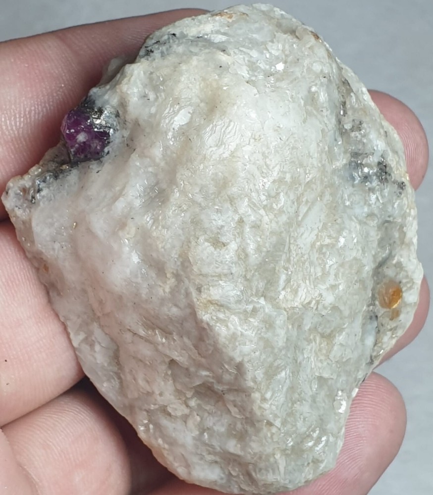 100 Gram Attractive Unique Structure Natural Ruby Specimen With Matrix Albite