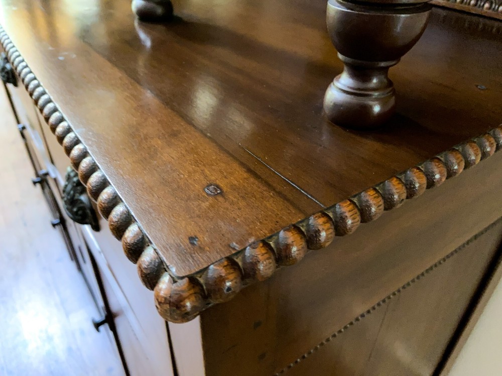Antique 19th Century Display Top Mirror Back Sideboard.