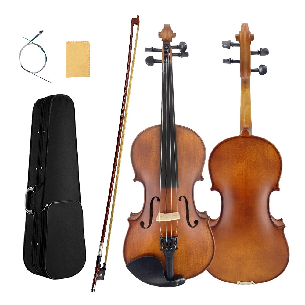 16 Inch Viola 4 String Spruce Top Ebony Fittings with Accessory for Beginner