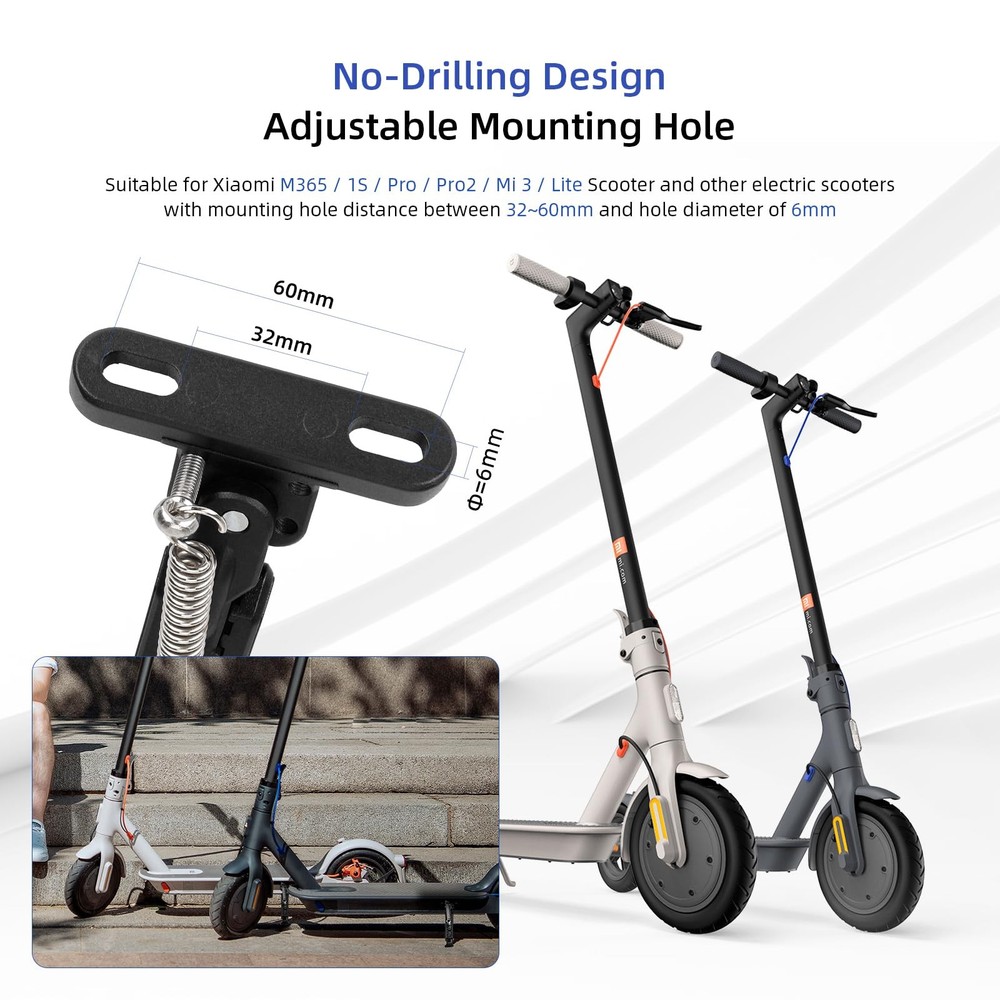 Electric Scooters Kickstand Adjustable Parking Stand Feet Support Replacement...