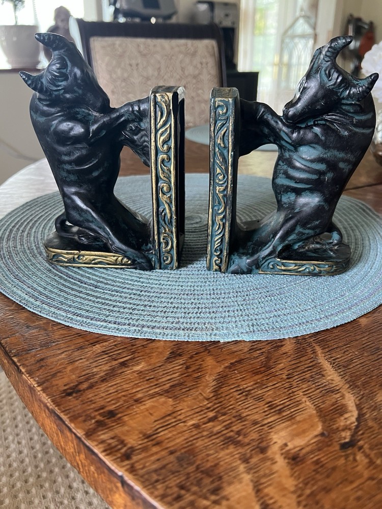 BULL BOOKENDS/ TRIMONT WARE JAPAN MCM
