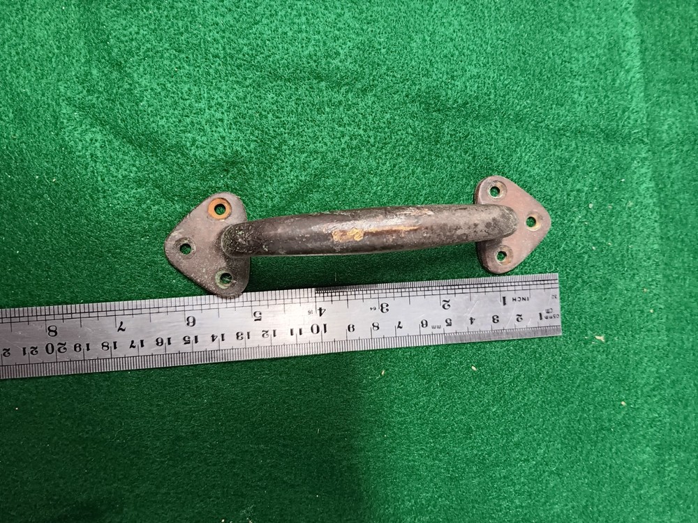 vintage heavy brass door pull