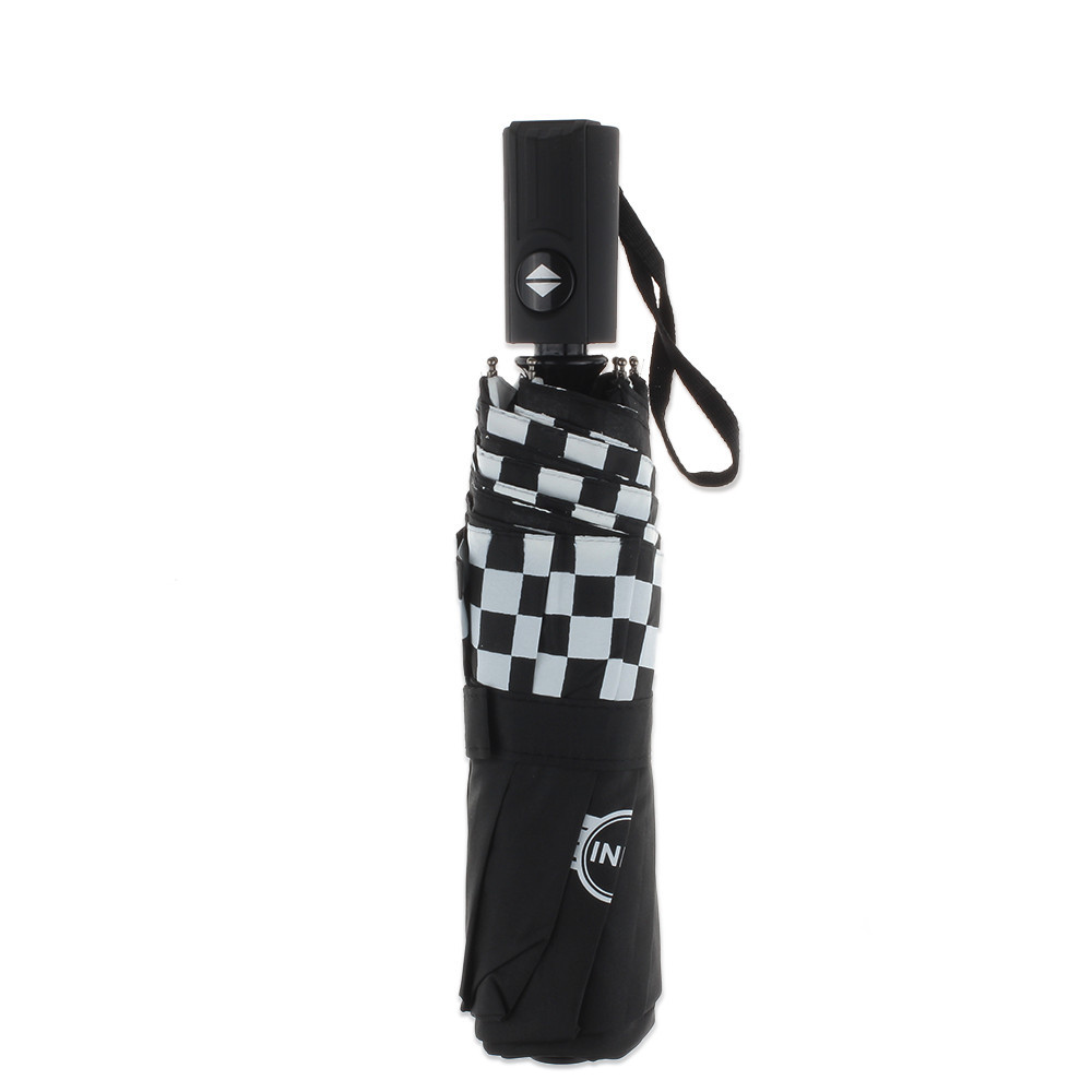 For Mini Cooper Portable Automatic Folding Umbrella Umbrellas Checkered Style