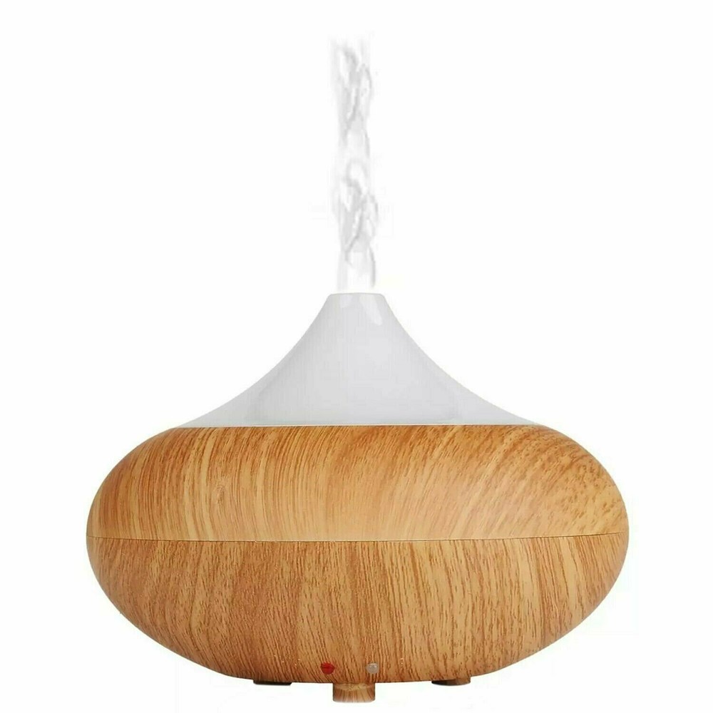Essential Oil Aromatherapy Diffuser and Humidifier w/ Soft Light - Oak, Small