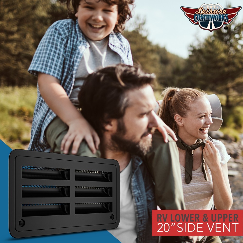 20" Compatible with Dometic Refrigerator Side Wall Vent 3109492.003 (Black)