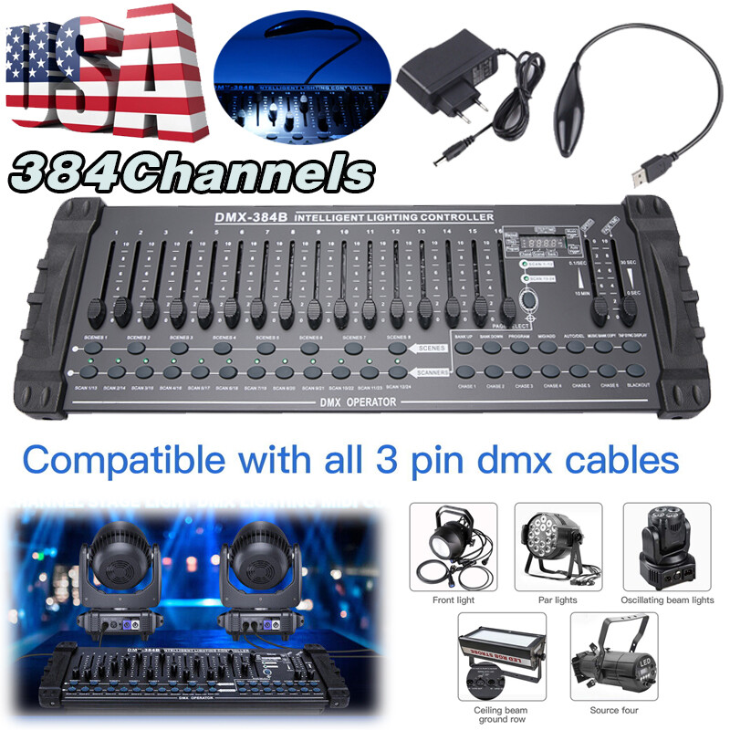384 Channels Controller DMX Operator Console For Stage Light DJ Concert Party US