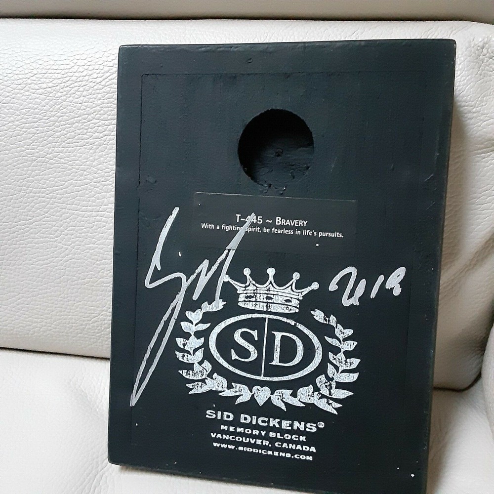 Sid Dickens SIGNED Memory Block (T445 - Bravery) Retired w/box