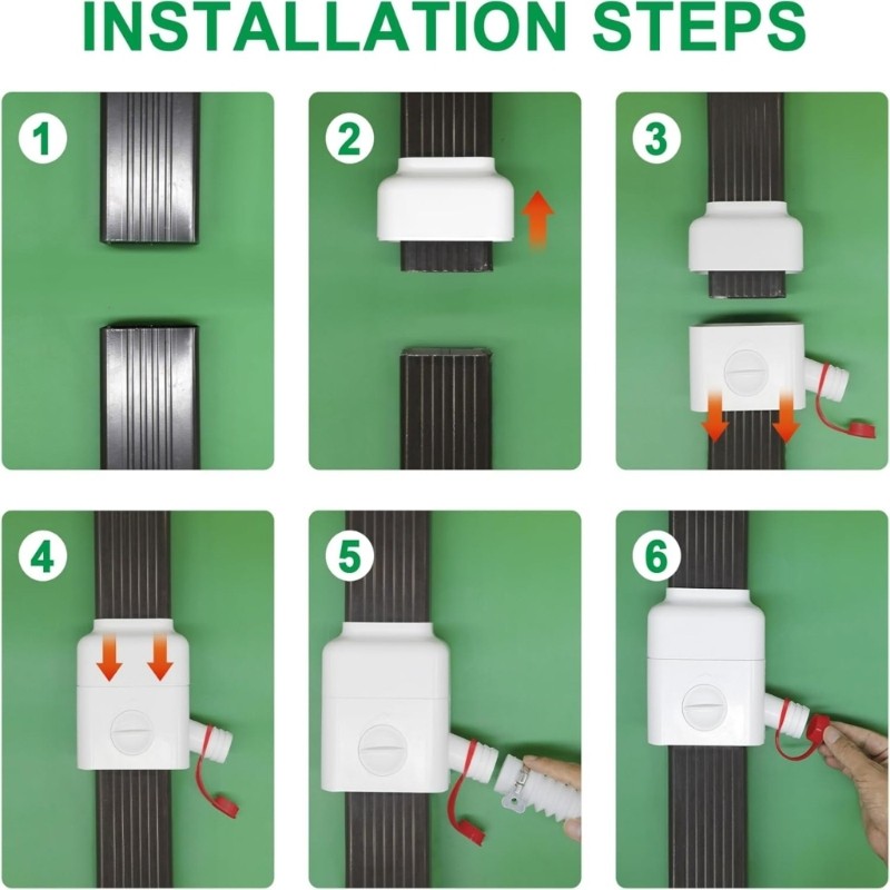 Practical Gutter Diverter Plastic Construction Weather Proof For Outdoor Use