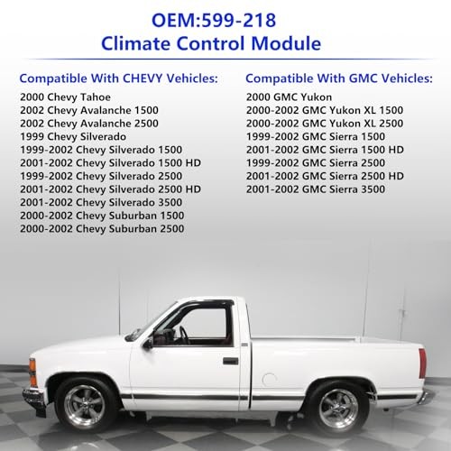 599-218 Front A/C Heater Climate Control Module Panel Switch for 1999-2002