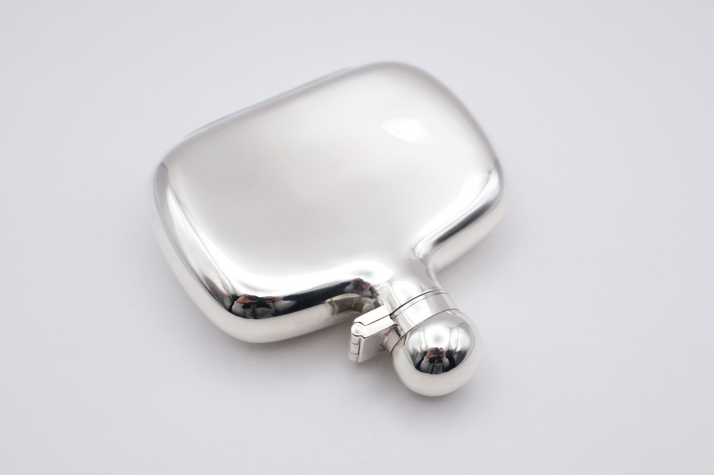 Antique Solid Silver Hip Flask Hallmarked Sheffield 1905