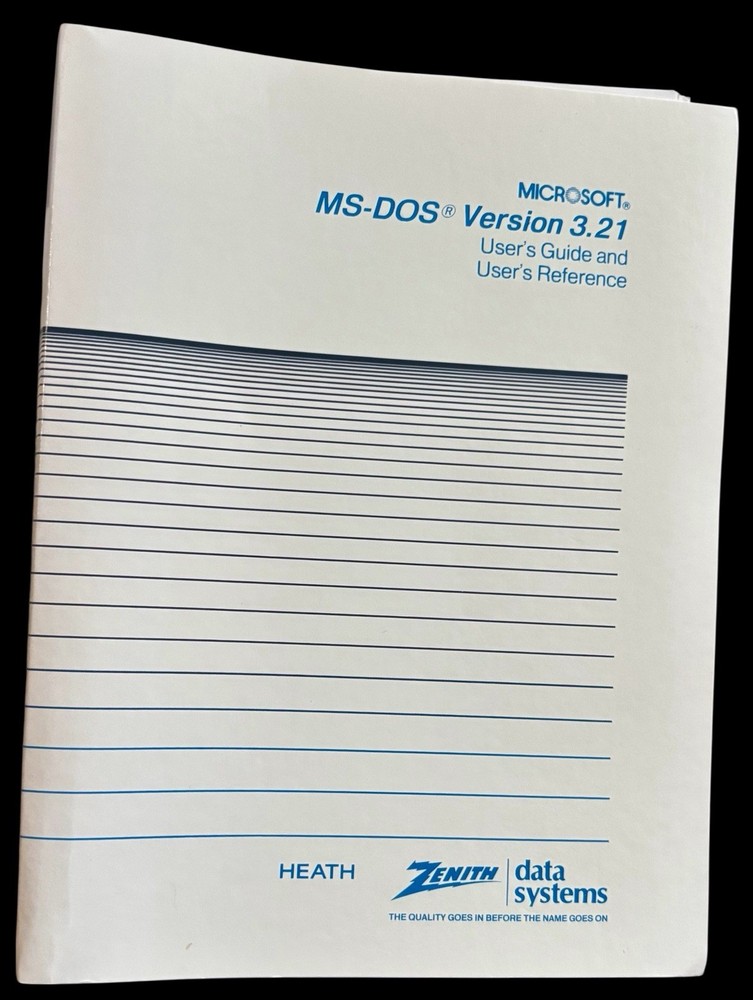 Vintage 1987 Microsoft MS-DOS Software 3.5 Disk, User’s, And Reference Guide