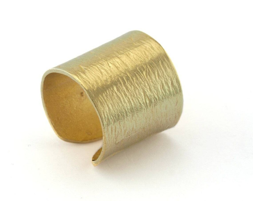 Brushed Adjustable Ring Raw brass 20mm (18mm 7.5US inner size) 3332 ring20