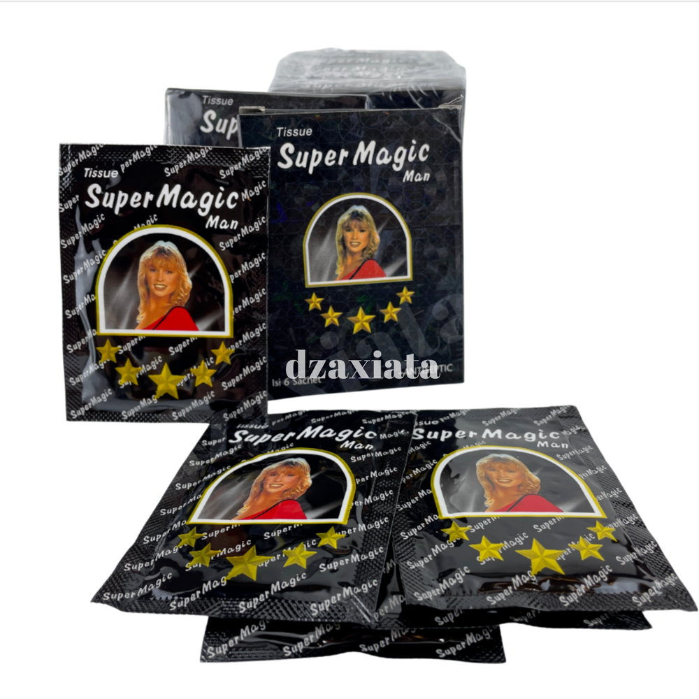 3 Boxes Tissue Super Magic Man Plus Antiseptic for Long Sex & Delay Ejaculation