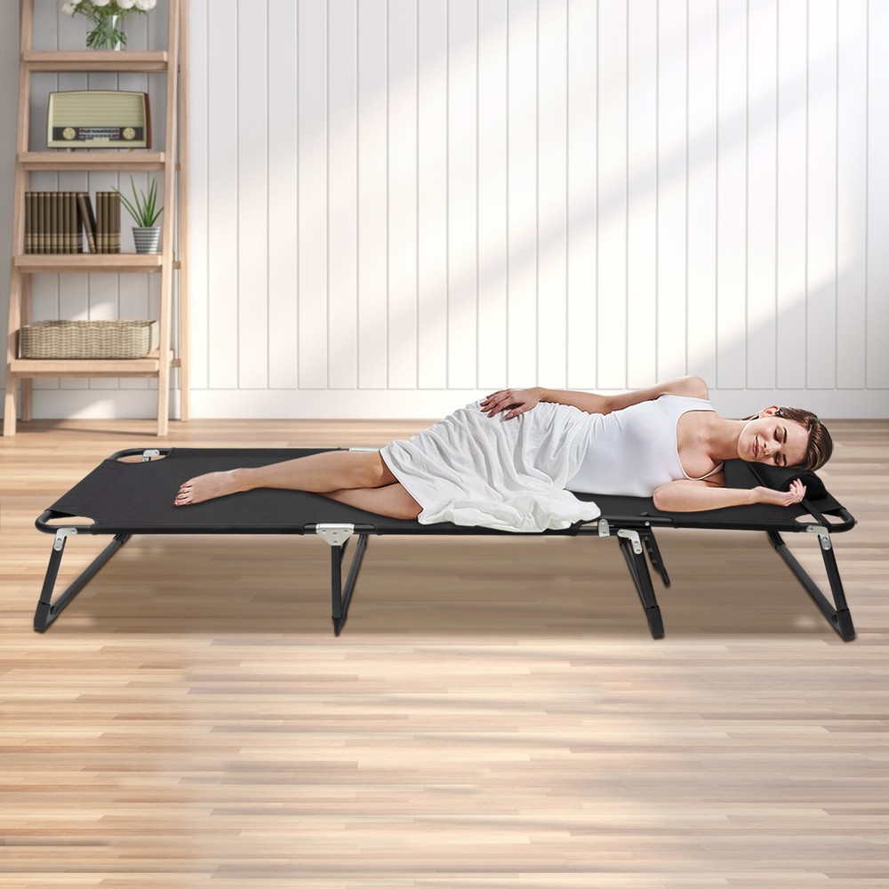 120kg/265lbs Folding Camping Cot Free Standing Rectangular Outdoor Camping Bed