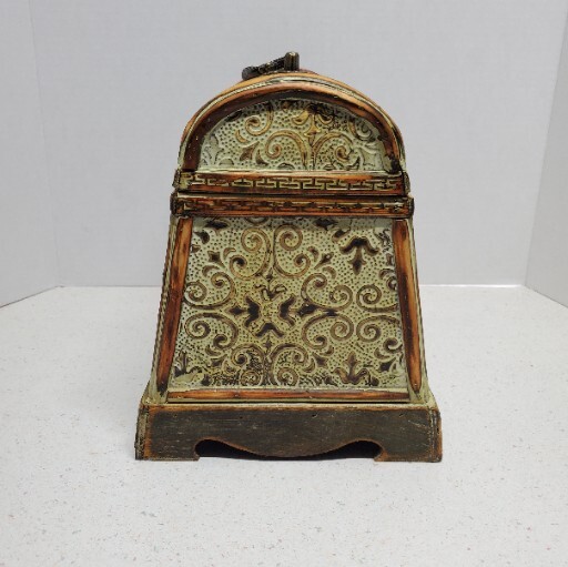 Decorative MARKET BAZAAR Storage Box Mantle Clock