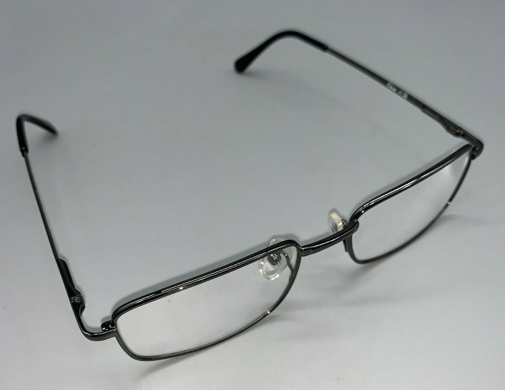 Clear Reading Glasses With Classic Dark Silver Frame, 5 pairs per Order