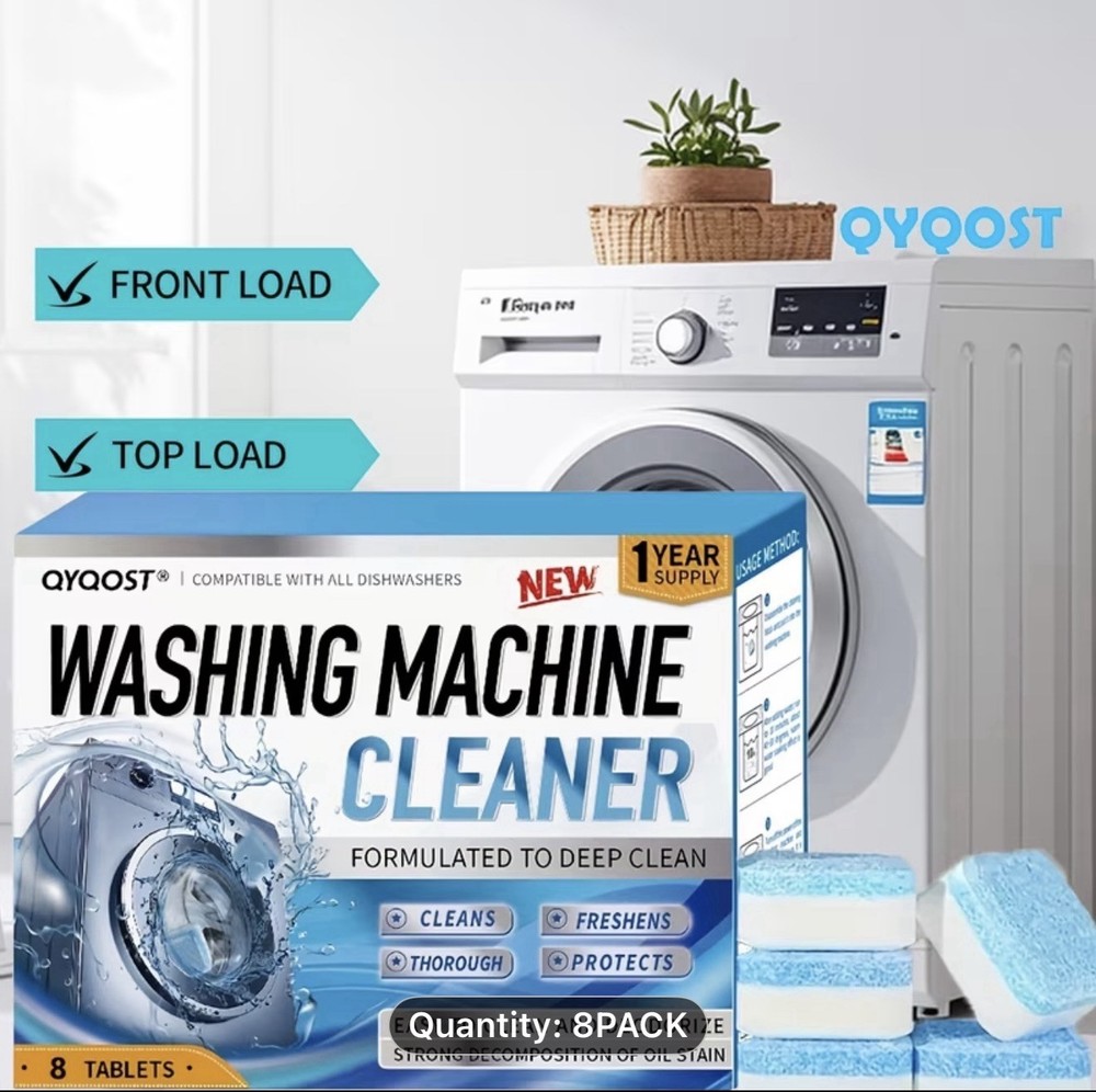 Washer Machine Cleaner Tablets 8 Pack Deep Cleaning Tablets Front Top Load