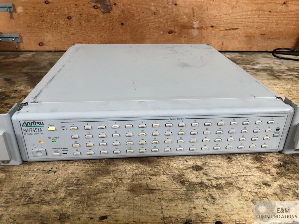 MN7451A ANRITSU RF SWITCH DRIVER UNIT WITH SLIDE RACK BRACKETS INSTALLED
