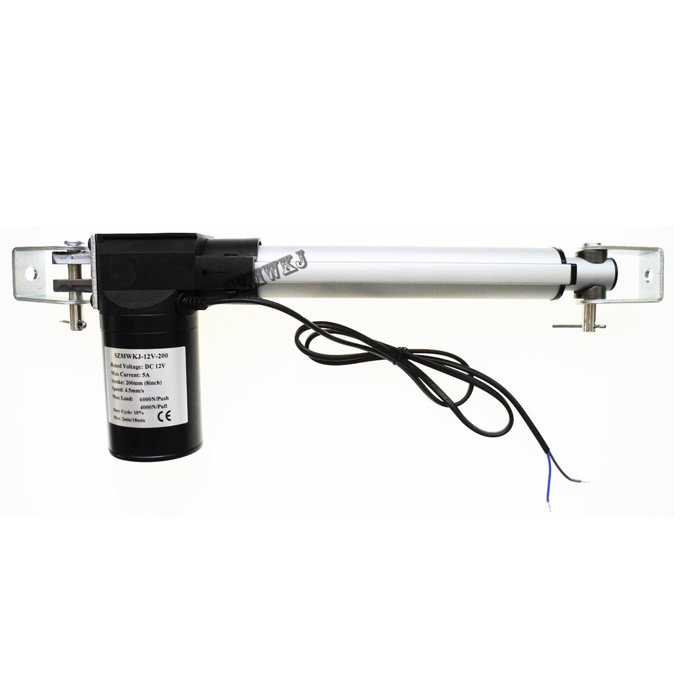 Heavy Duty 6000N 4" Electric Linear Actuator 12V Motor Linear Motion + Brackets