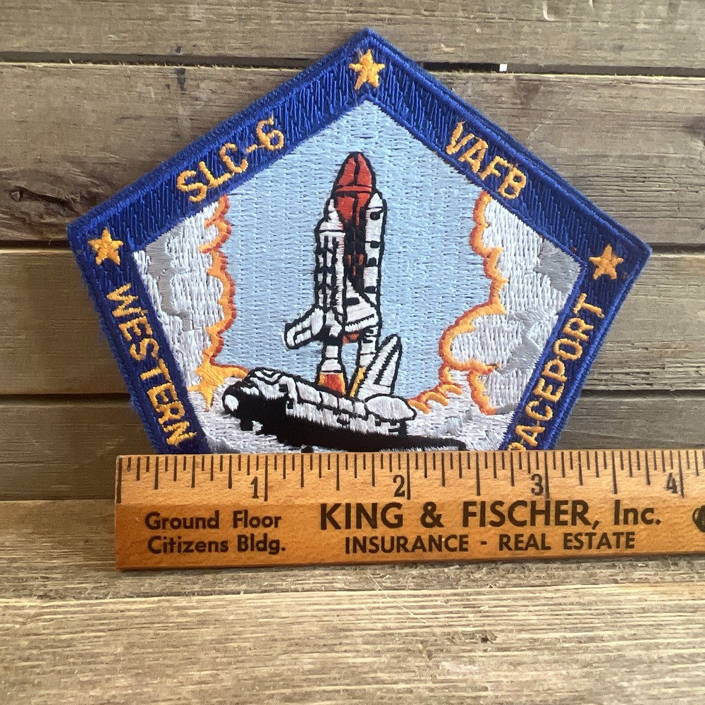 Vintage Space Shuttle Patch - SLC-6 - Western Shuttle Spaceport - Vandenberg AFB