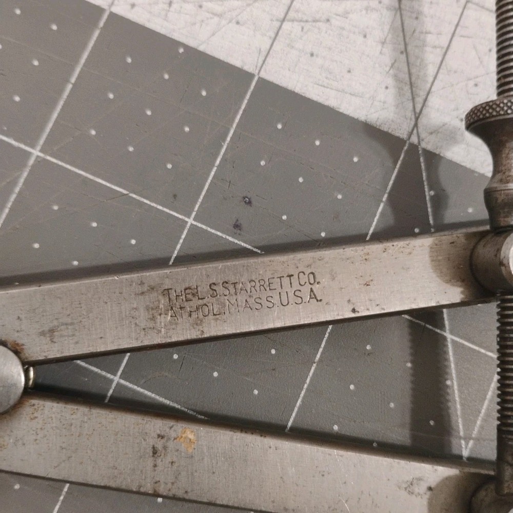 Vintage L.S. Starrett Divider Caliper Drafting Tool 13"