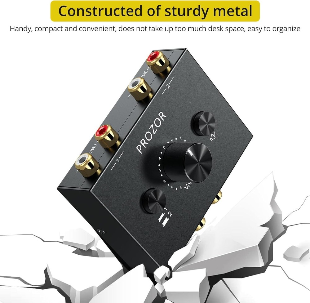 RCA Stereo Audio Switcher - 2 Way Splitter=